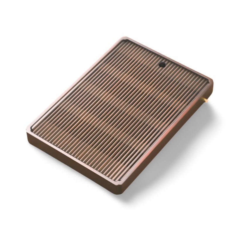 Bamboo Tea Tray Traditional Japanese Style Bamboo with Drain System - Image 8