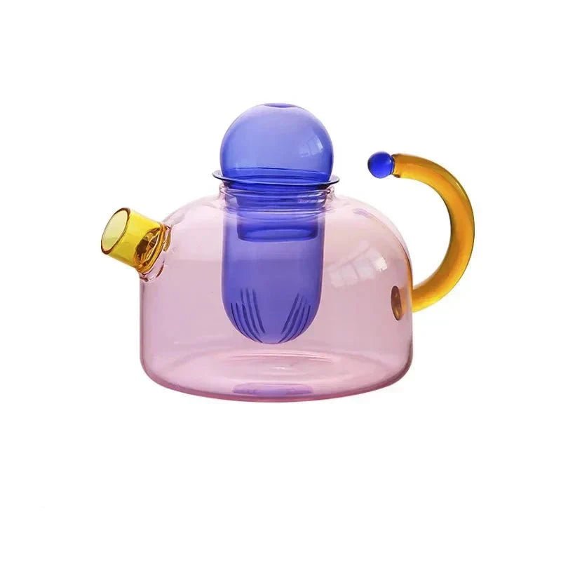Glass Teapot and Cup Set Borosilicate Glass Built In Infuser Transparent Design - Image 10