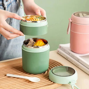 Alternative view of Insulated Stainless Steel Thermos Lunch Box – Leak-Proof Container for Hot and Cold Meals