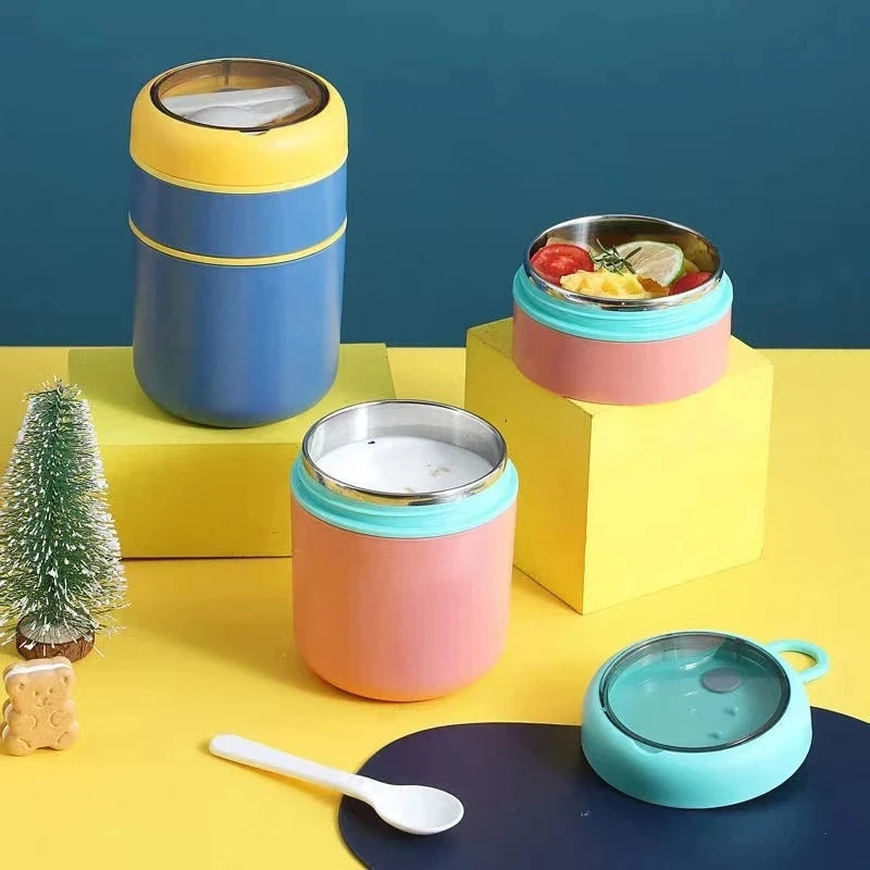 Insulated Stainless Steel Thermos Lunch Box – Leak-Proof Container for Hot and Cold Meals - Image 3