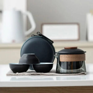 Alternative view of Portable Tea Set Food Safe Compact Travel Drinkware with Teapot and Cups