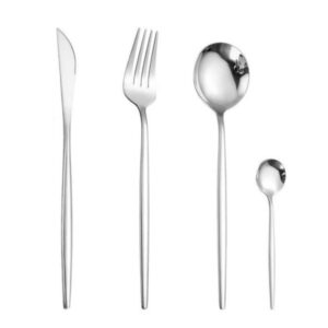 Alternative view of Stainless Steel Silverware Set Food Grade Reusable Mirror Finish Utensils