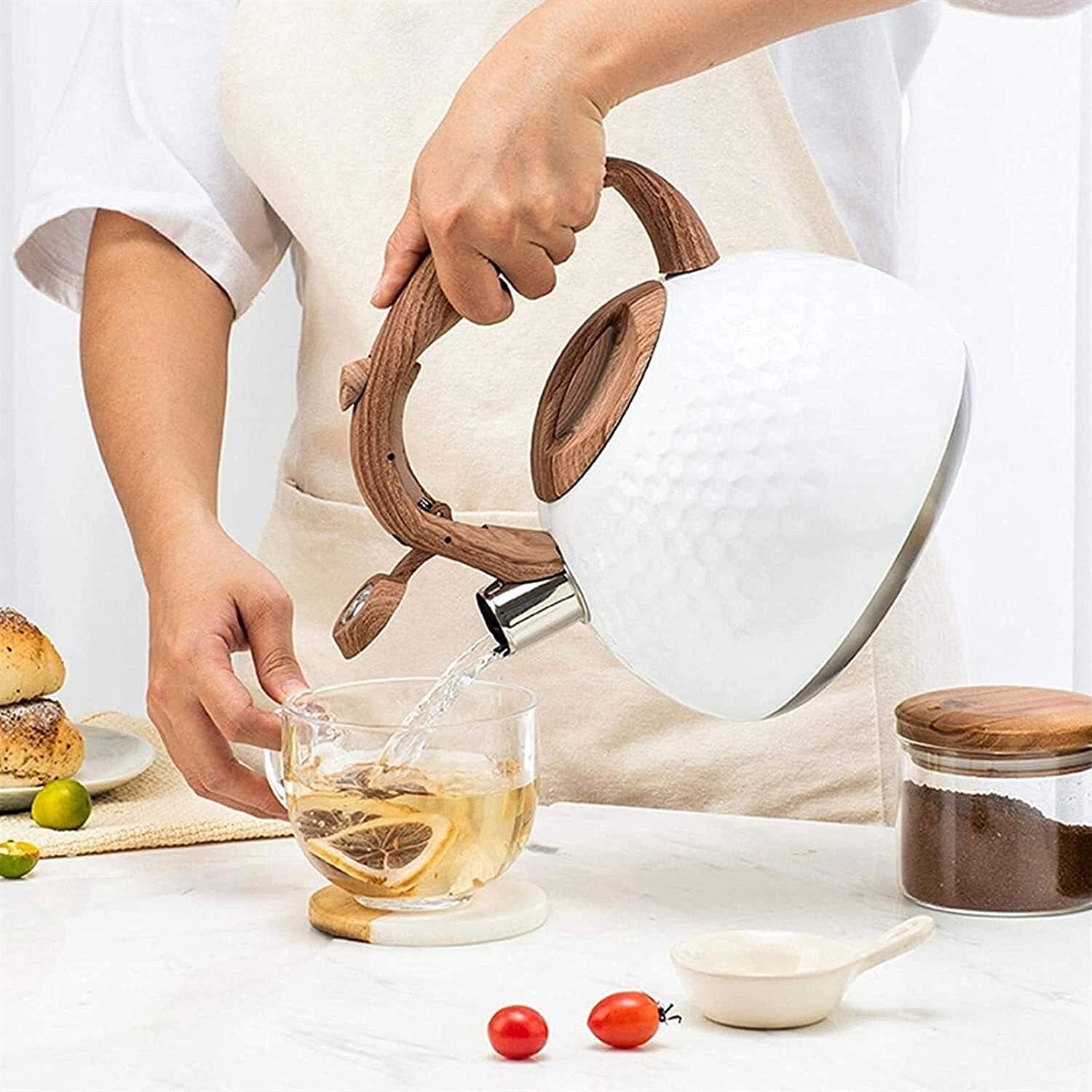Whistling Tea Kettle 95oz Stainless Steel Stovetop Ergonomic Handle - Image 6