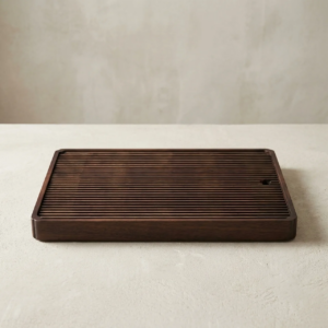 Bamboo Tea Tray Traditional Japanese Style Bamboo with Drain System